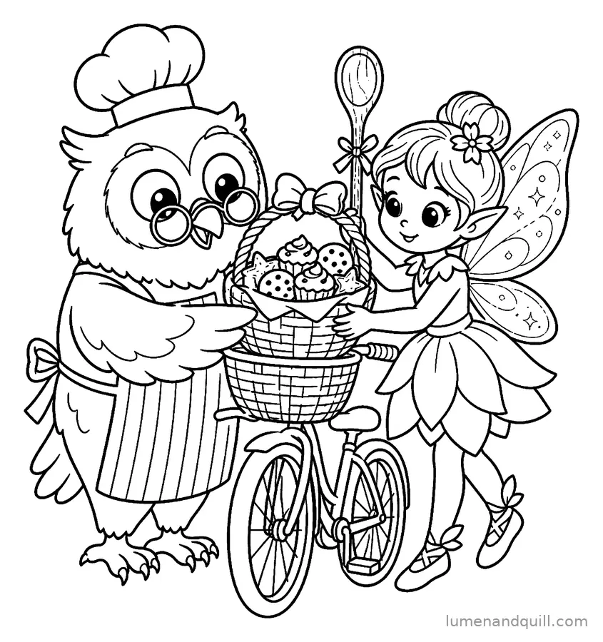 Coloring page from Bakery Buddies Coloring Book: Special Delivery