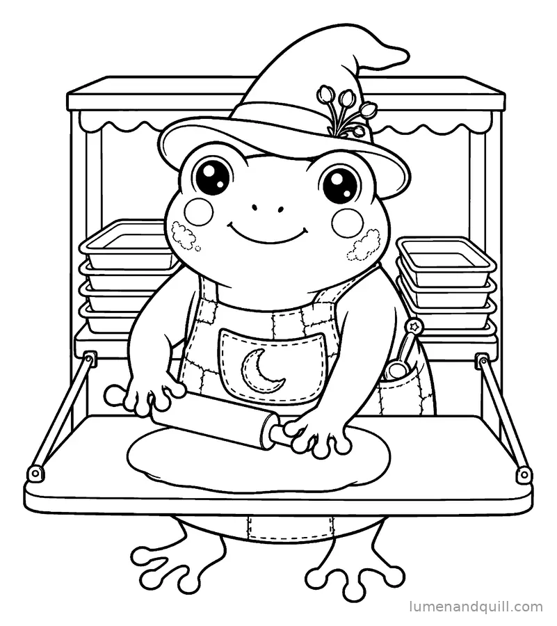 Dibujo para colorear de Clover's Clove Cookie Tea Stall: Susto por quedarse sin galletas