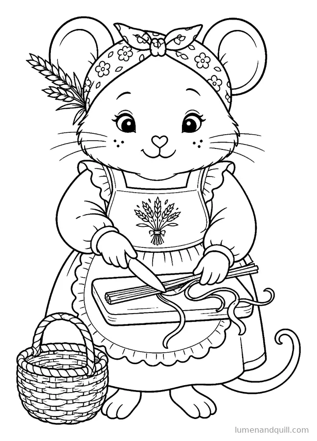 Disegno da colorare tratto da Millie Wheatwhisker's Straw Craft: Aprire la paglia