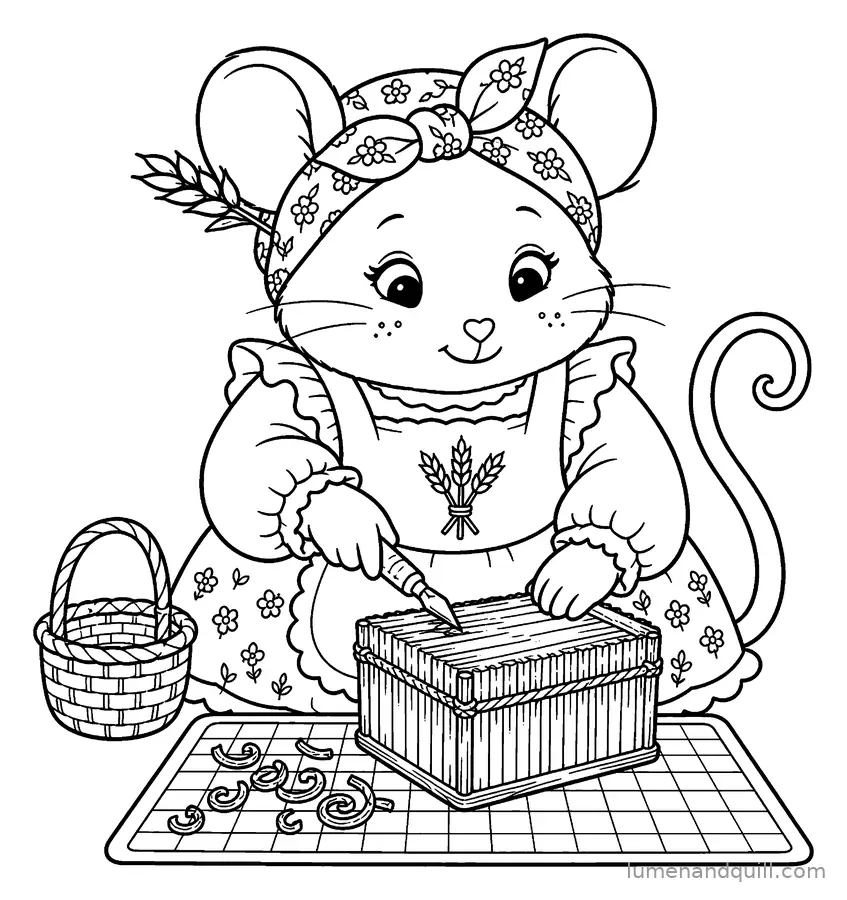 Disegno da colorare tratto da Millie Wheatwhisker's Straw Craft: Rifinire i bordi