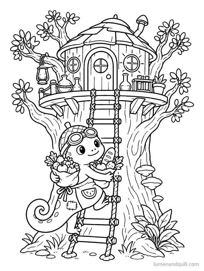 Dibujo para colorear de Sprig's Mango Potion Bakery: De vuelta al laboratorio