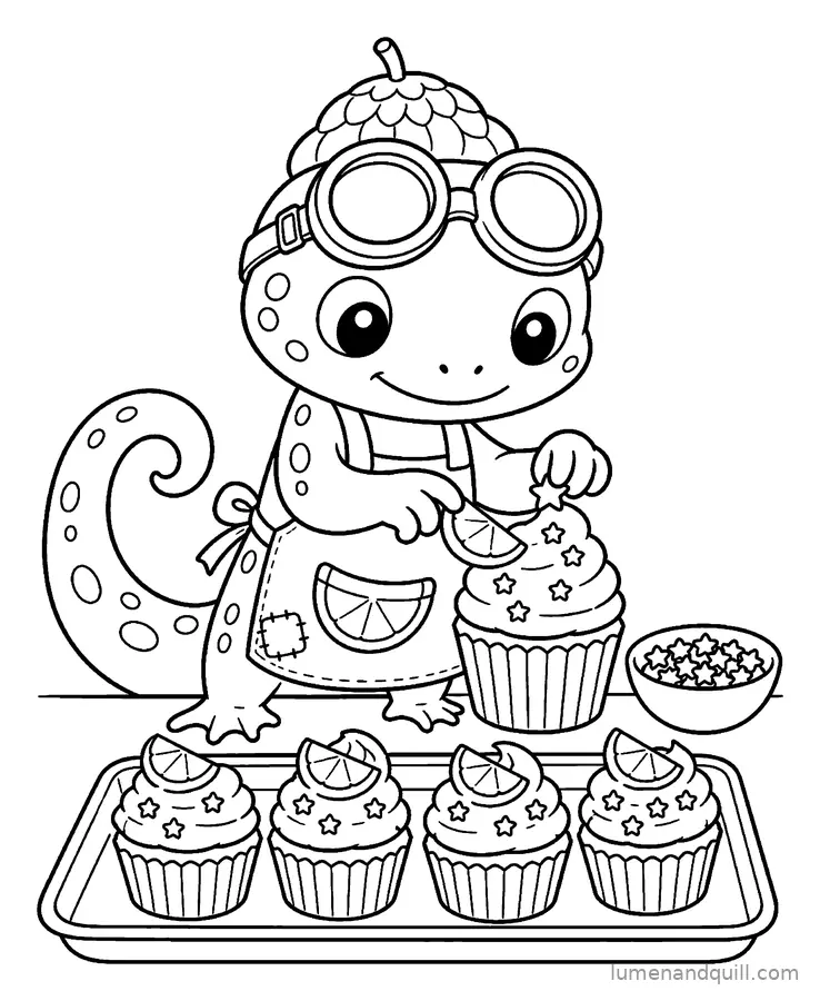 Dibujo para colorear de Sprig's Mango Potion Bakery: Decoraciones dulces