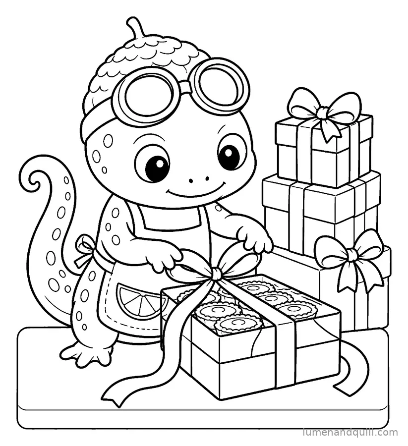Dibujo para colorear de Sprig's Mango Potion Bakery: Envuelto para regalo