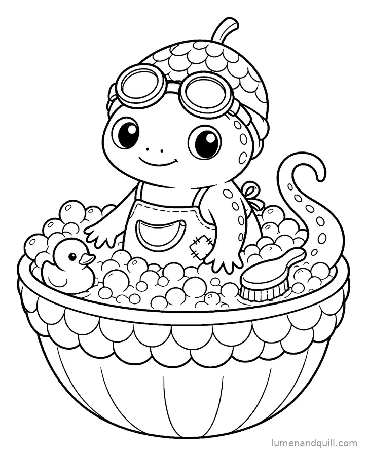 Dibujo para colorear de Sprig's Mango Potion Bakery: Baño de espuma