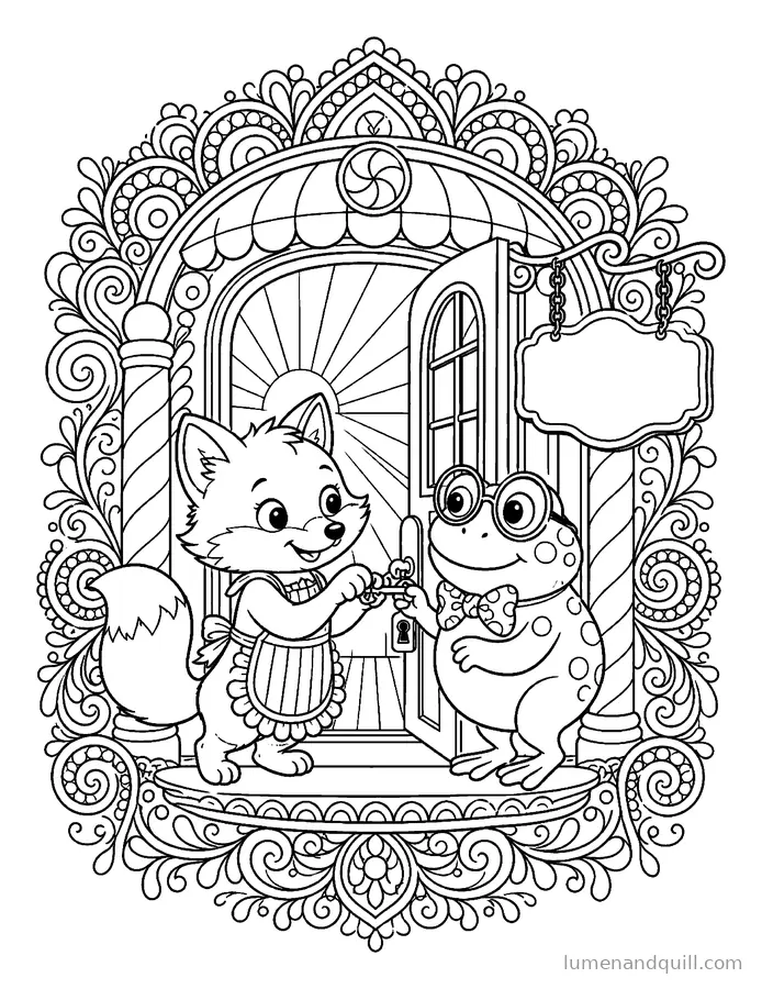 Coloring page from Sweet Shop Friends: Open for Business