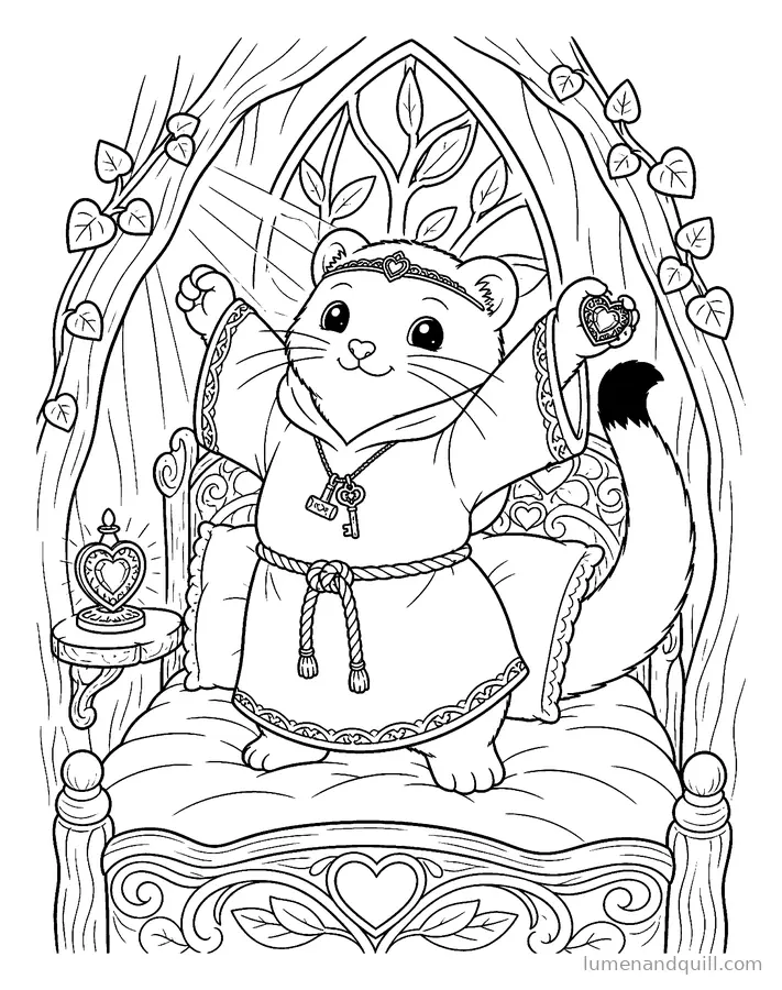 Målarbild från Tovi the Reliquary Stoat: Gryning i Ekkapellet