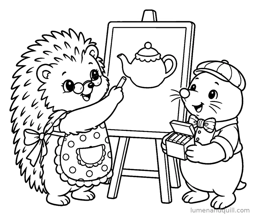 Coloring page from Wren & Milo's Tea Shop: Chalkboard Menu