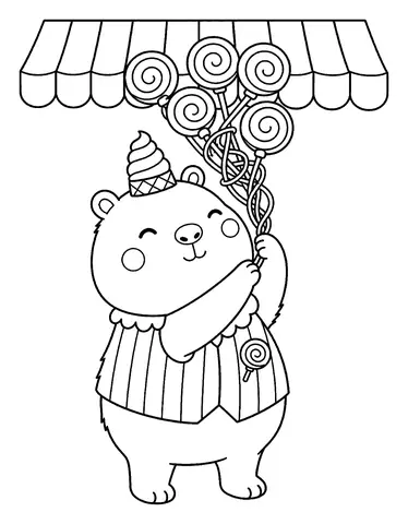 Free capybara coloring pages: Balloon Tangle