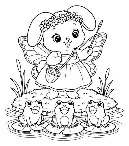 Ausmalbilder Hase kostenlos: Froschchor